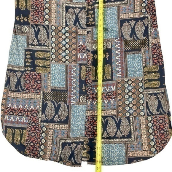 Moa Moa Patchwork Womens Size 1X Multicolor Sleeveless Open Front Long Robe - Picture 8 of 9